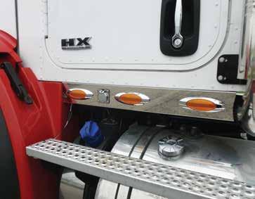 Driver side skirting has cutout for block heater. ights, harnesses and hardware included.
