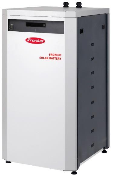 DATA OF THE FRONIUS SOLAR BATTERY / Capacity (useable): 3,6 kwh 9,6 kwh (to be selected in steps of 1,2 kwh) / Maximum charging current: 16 A /