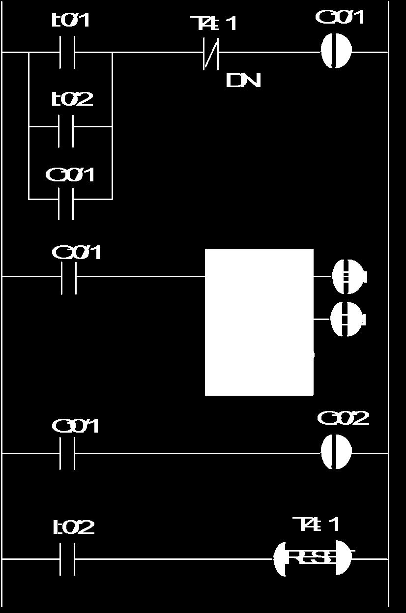 Ladder Logic: Timers -- reset Solenoid actuated when: (i) ON signal from number pad outside door (ii) ON signal from door-open switch inside door Solenoid ON for 5 sec,