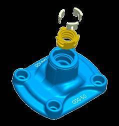 Efficiency Thanks to the wedge guides, made of a special polymer and vulcanized along with the core wedge, BAKIO gate valve maintains optimal position for sealing, and