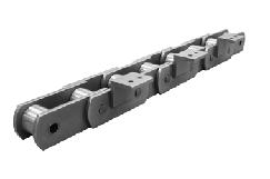 plastic wear pad 160mm pitch M160 chain with special integral scraper attachment, sheradised plates and
