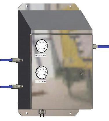 The nitrogen accumulator ensures that a constant pressure is applied to the belt cleaner throughout its