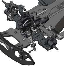 - Mount the SHORT Shocks to the Suspension Arm in the outer of the two options using 5273 Screw.