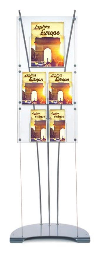 Vision Display SMART BROCHURE HOLDER The Vision Display is a free-standing system that can combine together with brochure holders or poster
