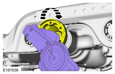 STEP 7: Using a dial type torque wrench, measure and record the rotational torque of the drive pinion.