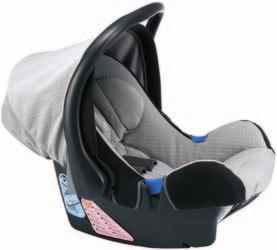 ) Deep, molded rear-facing seat design provides extra protection and padding designed to help protect very young children up to 29 lbs. or 31 in. long.