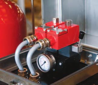 The manifold has the facility for a high-flow hand pump, pressure relief and a locking handle for safe commissioning. Both high- and low-pressure control logic designs are available.