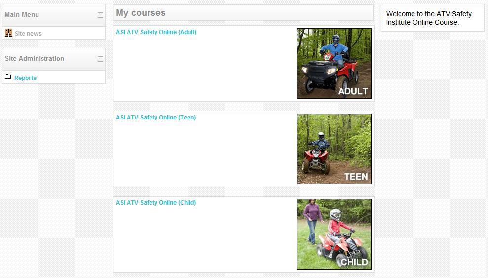 ASI E-Course ATV Safety Online