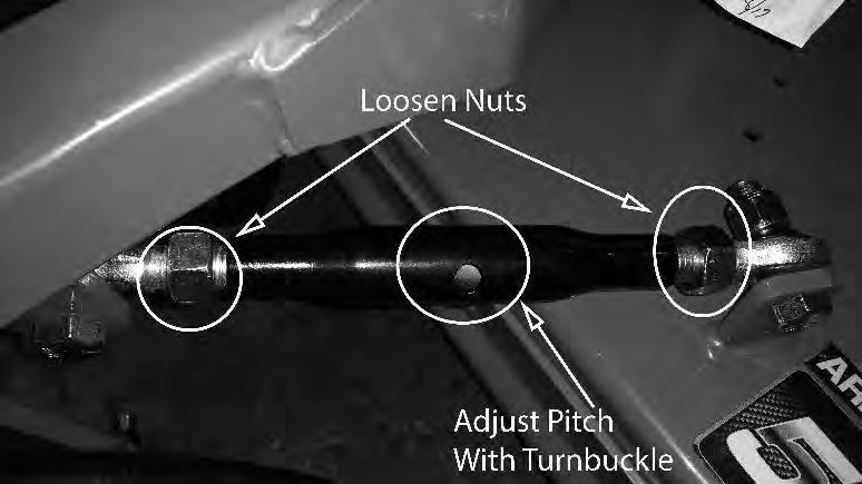7) In order to use the turn buckles you must first use a crescent wrench and loosen the nuts on each side.