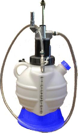 5 Liter Flow capacity 75 cc/cycle Contains standard fitting 8pcs Hose size 3/8" x 4.5 ft.