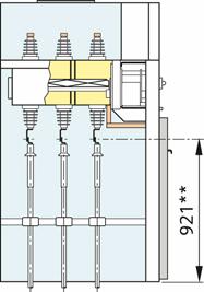Description 8.14 Cable sealing ends Connection height Connection height of cables above the floor or the lower edge of the panel. Fig. 34: Panel type R Fig. 35: Panel type L Fig.