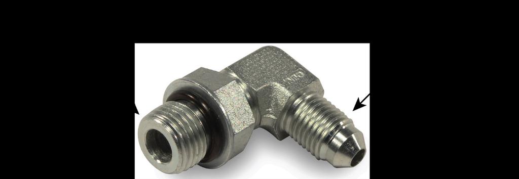 The other end connects to one of the male quick-connect fittings. To install a hydraulic elbow fitting: 1. Remove the shipping plug from the hydraulic cylinder fitting. 2.