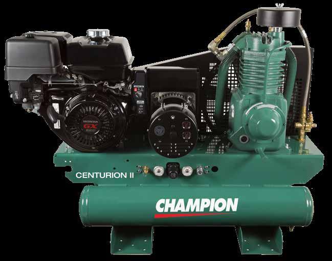 Centurion II Compressor/Generator Design Features 1 Generator Comprehensive 4000-watt generator with plug-in s for 120V AND 240V allowing you to run your electric power tools or plug in extra