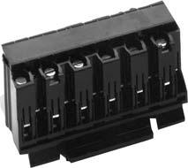 DIN-Rail Mounted Terminal Blocks CR151K CR151KFC45F 12-Point Terminal Block Sub-miniature Spacing, 5 Circuits Per Inch Features Five circuits per inch give total of 12 circuits in 2.