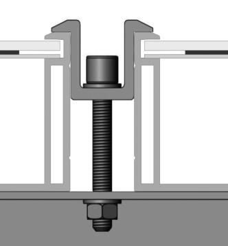 Depending on local wind and snow loads, additional clamps may be required to ensure that modules