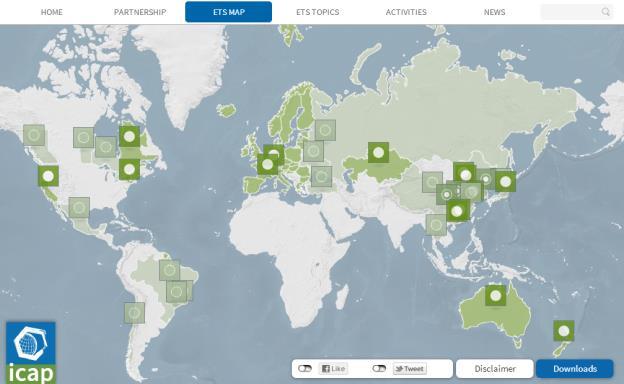 More information on ETS ICAP interactive world map Latest information on existing and planned