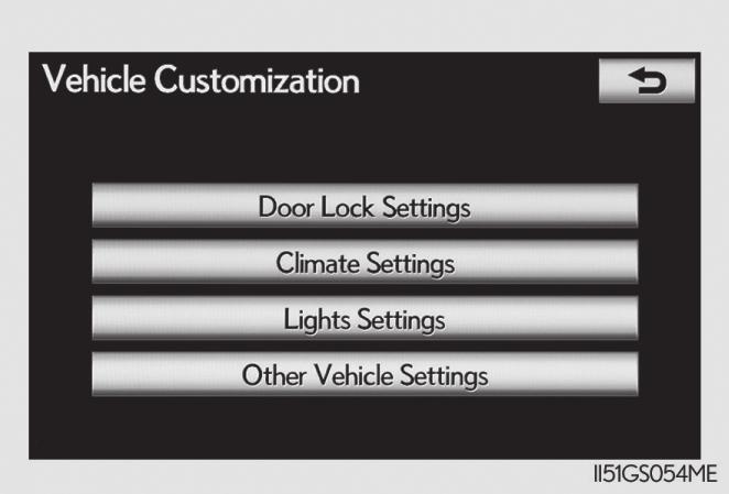 Lexus Personalized Settings Your vehicle includes a variety of electronic features that can be programmed to your preferences.