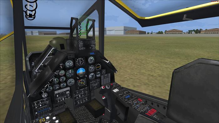 The general atmosphere and realism in the rear virtual cockpit is good.