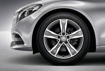 5 Tyre: 225/50 R17 A205 401 0300 7X45 Option for rear axle: Wheel: 8 J x 17 ET 54 Tyre: 245/45 R17 A205 401 4000 7X45 04 5-twin-spoke wheel Finish: vanadium silver Wheel: 7 J x 17 ET 48.