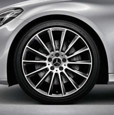 5 J x 19 ET 52 Tyre: 255/35 R19 A205 401 1400 7X21 06 AMG 5-twin-spoke wheel Finish: black, high-sheen For the