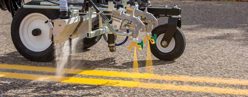 SURE STRIPE GAS AIRLESS STRIPERS FOR PROFESSIONAL CONTRACT STRIPING The Sure Stripe 3350 is the perfect striper for professional restripe jobs, small parking lots, schools, and sports fields.