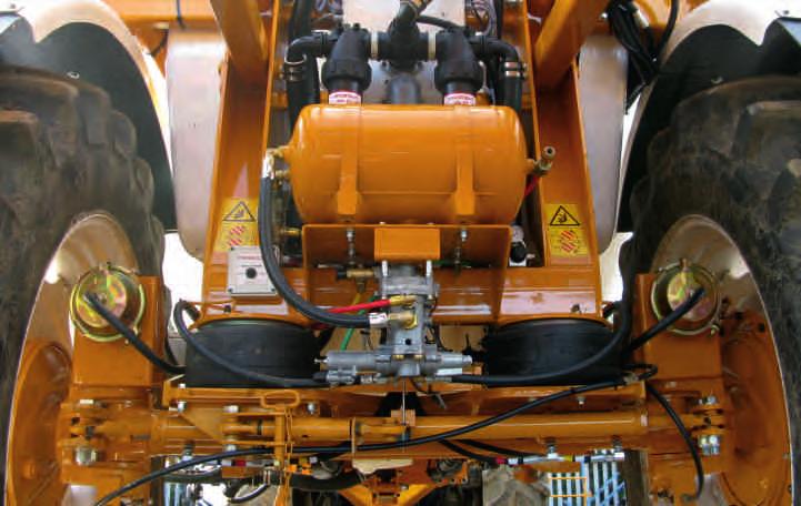 A popular option for vegetable growers. Up to 24m. Fingertip Fluid Control Fingertip fluid control can be operated from the Muller computer in the cab or from the panel on the side of the sprayer.