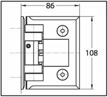 thickness 10 mm Mounting flange 80 mm Door width 700-1000 mm Door