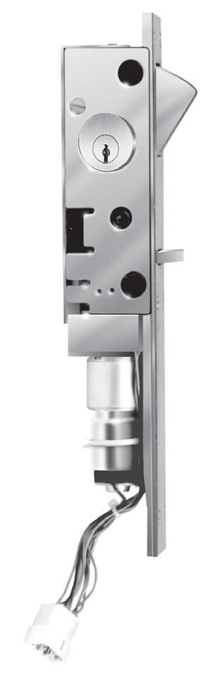 JAMB MOUNTED FOR Minimum and medium security. 10300M-1: KEYED ONE SIDE 10300M-2: KEYED BOTH SIDES Minimum and medium security swinging doors that are to be unlocked from a remote location.
