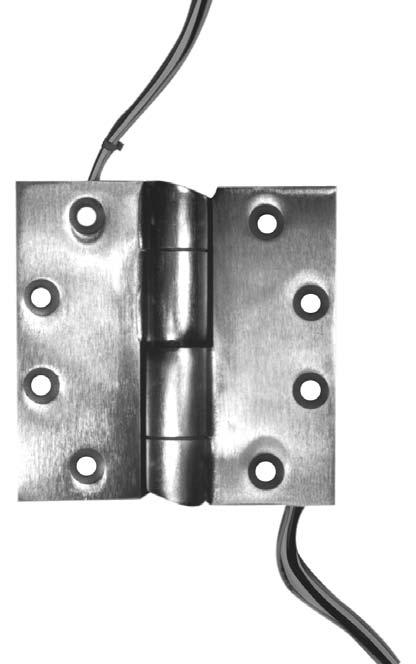 INSTITUTIONAL HINGES A C C E S S O R I E S Designed to supply power from door frames to electric locks on hollow metal doors, the 204E Power Transfer Hinge contains five completely concealed and