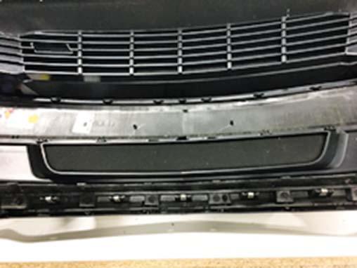 Snap the grill into the OEM fascia utilizing eight (8) of the OEM retention tabs.