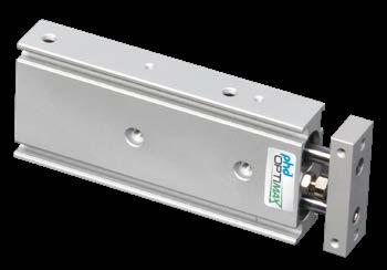 standard for switch sensing capability Smooth linear motion at twice the thrust of a single bore size Drop-in metric