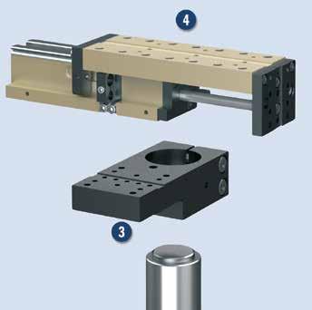 CLM General Notes on the Series Housing material: Aluminum alloy, anodized Guidance : Scope-free, pretensioned junction rollers Actuation: pneumatic, with filtered compressed air as per ISO