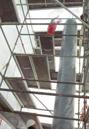 Vertical or horizontal installation. Basic or none scaffolding and protection needed during installation.