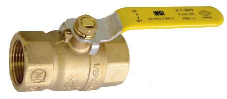 WGI 701/ 702 Series Brass CSA Ball Valves NPT/Solder Full port ball valves are manually operated ball valves for gas piping carrying natural gas, propane, butane, air and inert gases.