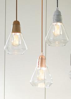 Porter 1 light ceramic ribbed pendants in charcoal. 199ea Also available in white, blue or mint. I.