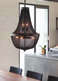 595 Also available in 3 or 10 light. D. Bellay 6 light pendant in antique nickel.