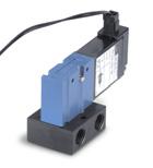 Direct solenoid and solenoid pilot operated valves Series 7 Function Port size Flow (Max) Individual mounting Series / NO-NC 1/8-1/4 0.5 C v Sub-base non plug-in OPERATIONAL BENEFITS 1.