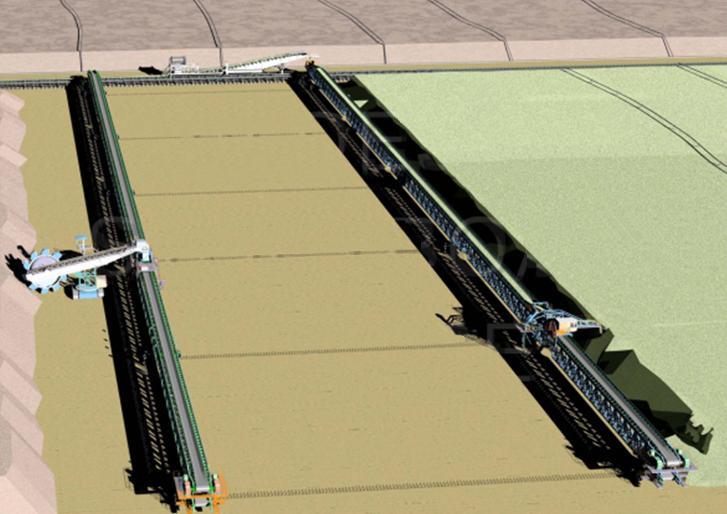 Mobile Conveyor Bridges Stacking Bridge Reclaiming Bridge Conveying capacity 8300 t 9290