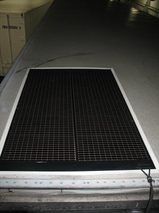 NOTE: DO NOT FOLD OR CREASE SOLAR PANEL. Panels can be rolled with the dark side facing out. DO NOT roll to tight. Rolling the panel to tightly will likely reduce the effectiveness of the solar panel.