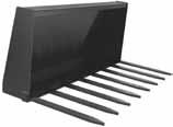 Manure Forks LDF has ¾ x 2 x 26 long tempered tines (19 useable length) MFH has ¾ x 2 x 34 long tempered tines (24 useable length) Flat top acts as level indicator MFH60 Manure Fork (Flat Tine)