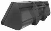 Buckets 3/16 material, ¼ end plates 3/4 X 6 bevelled cutting edge Reinforced top lip 43 deep, 35 high ¾ x 8 bolt-on double bevel edge optional THMB96 Add 2 to Inside Width column to calculate Outside