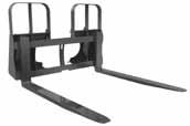 Pallet Forks 1¼ X 4 class II hook type solid fork lift tines 3700 lbs capacity @ 24 L.C.