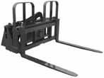 Pallet Forks Rotation is powered by a cylinder for smooth and contoured operation Adjustable tines Rotates 180 for a full dump to the left HDR5548 Rotating Pallet Fork Tine Length Weight Part # Price