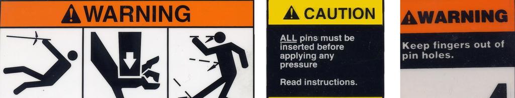 WARNING LABELS To the left is the safety Alert symbol.