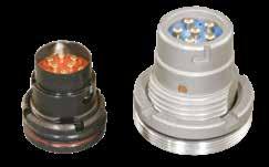 The PogoPin contact system offers improved resistance to damage and contamination compared to conventional pin-and-socket contacts. Plug connectors have an MI grounding spring for improved shielding.