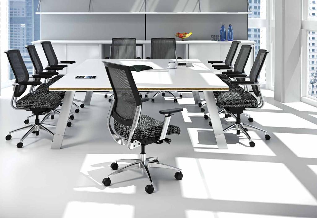 Focus on collaboration The sophisticated highback styling and tasteful aluminum accents of the Focus Executive is right for the head of the table or a senior manager s office.