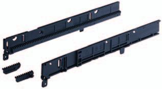 Parallel-System For use behind front panels black plastic Stop notch for Parallel-System For use behind doors black plastic left right Extension piece 9 046 077 9 046 078 500 left right Stop notch 9