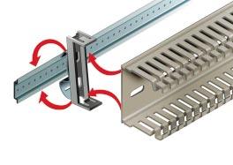 The cover can t slide in vertical sections, nor is the bottom rib affected by the weight of the cables in horizontal sections.