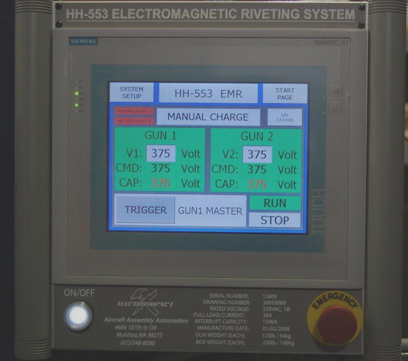 CONTROL / USER INTERFACE The HH-553 controls have been completely redesigned with the emphasis on simplicity and reliability. The system is controlled through a Siemens C7-636 10 touch screen PLC.