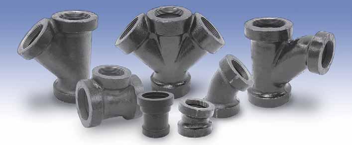 CST IRON Cast Iron Drainage Fittings nvil drainage fittings have sufficient sweep to allow free unobstructed flow. They are made with a shoulder of the same diameter as the inside of the pipe.